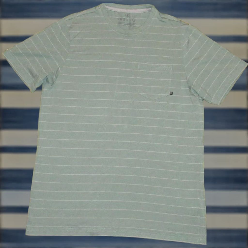 Vintage FREE FLY Green Striped Bamboo Blend T Shirt Small S Mens Size US S / EU 44-46 / 1 - 1 Thumbnail