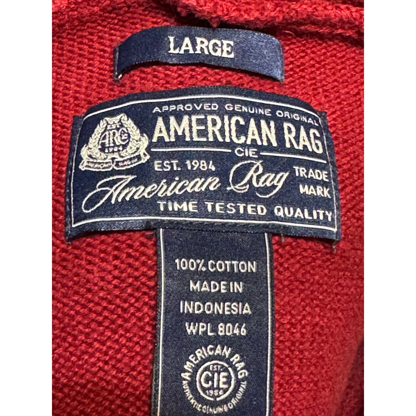 Other American Rag Sweater Drawstring Hood Red Cotton Size Large Size L / US 10 / IT 46 - 6 Thumbnail