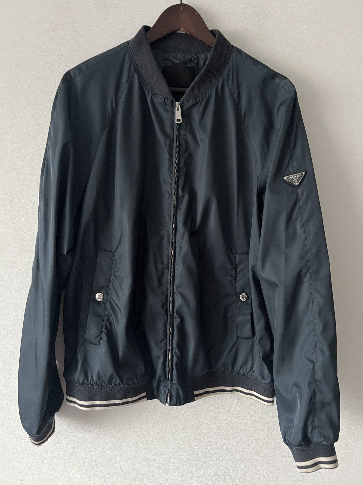 Prada 🔥🔥 Prada Nylon Gabardine Bomber Jacket Size US L / EU 52-54 / 3 - 1 Thumbnail