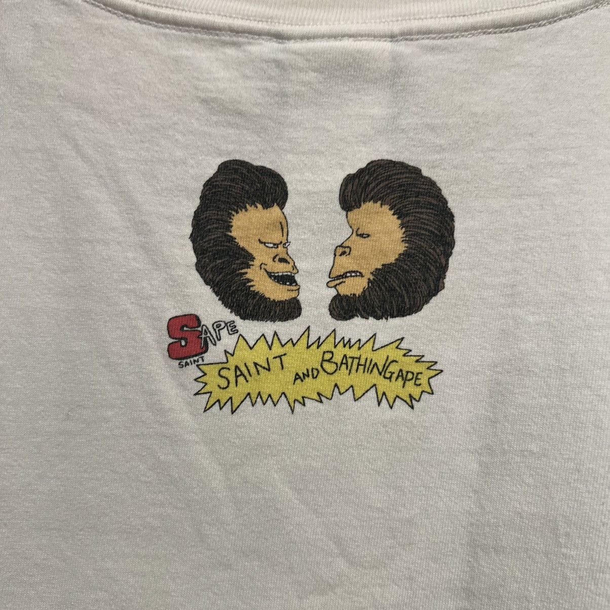 Bape × Saint Michael Saint Michael Bape Tee White Size US L / EU 52-54 / 3 - 3 Thumbnail