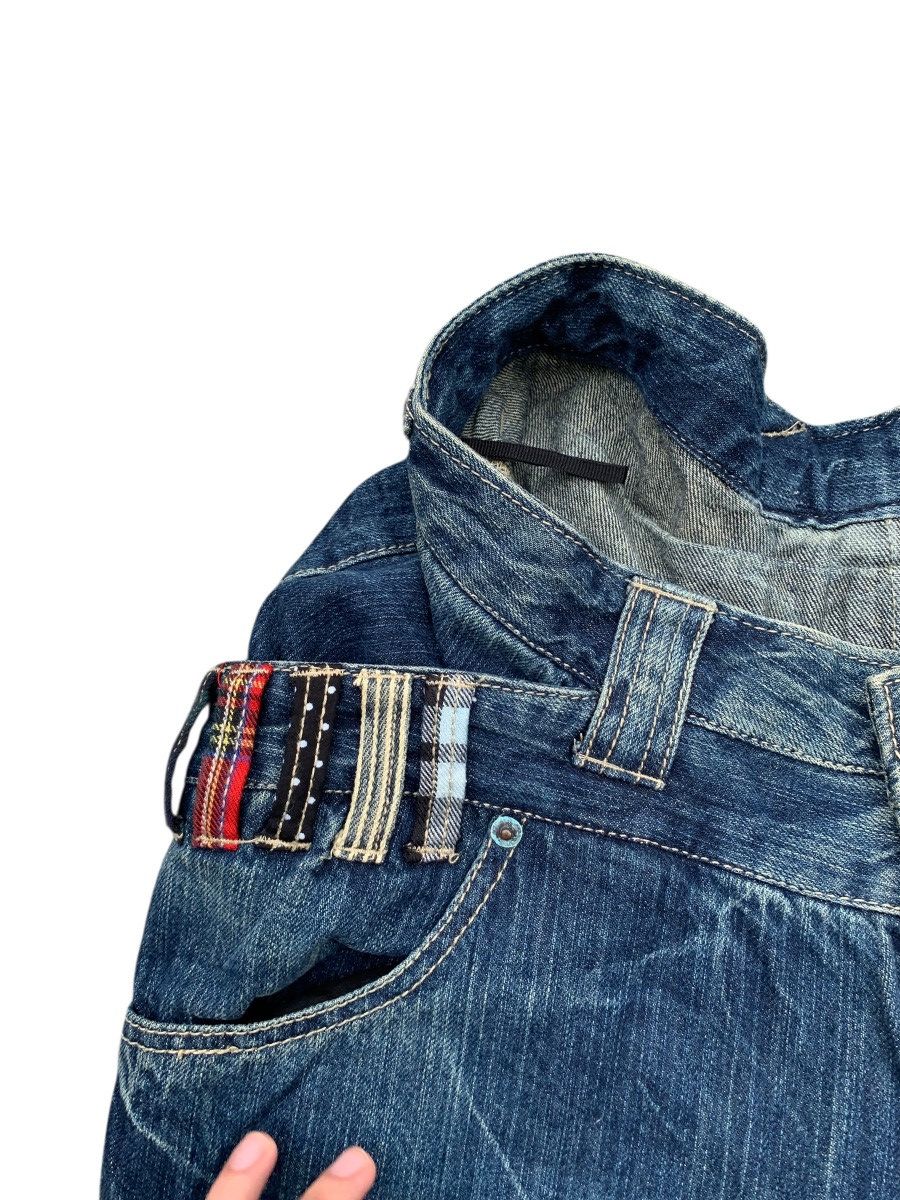 Le Grande Bleu (L.G.B.) DOUBLE WAIST UNBRAND PUNK STYLE RUSTY DISTRESSSED DENIM Size US 29 - 12 Thumbnail