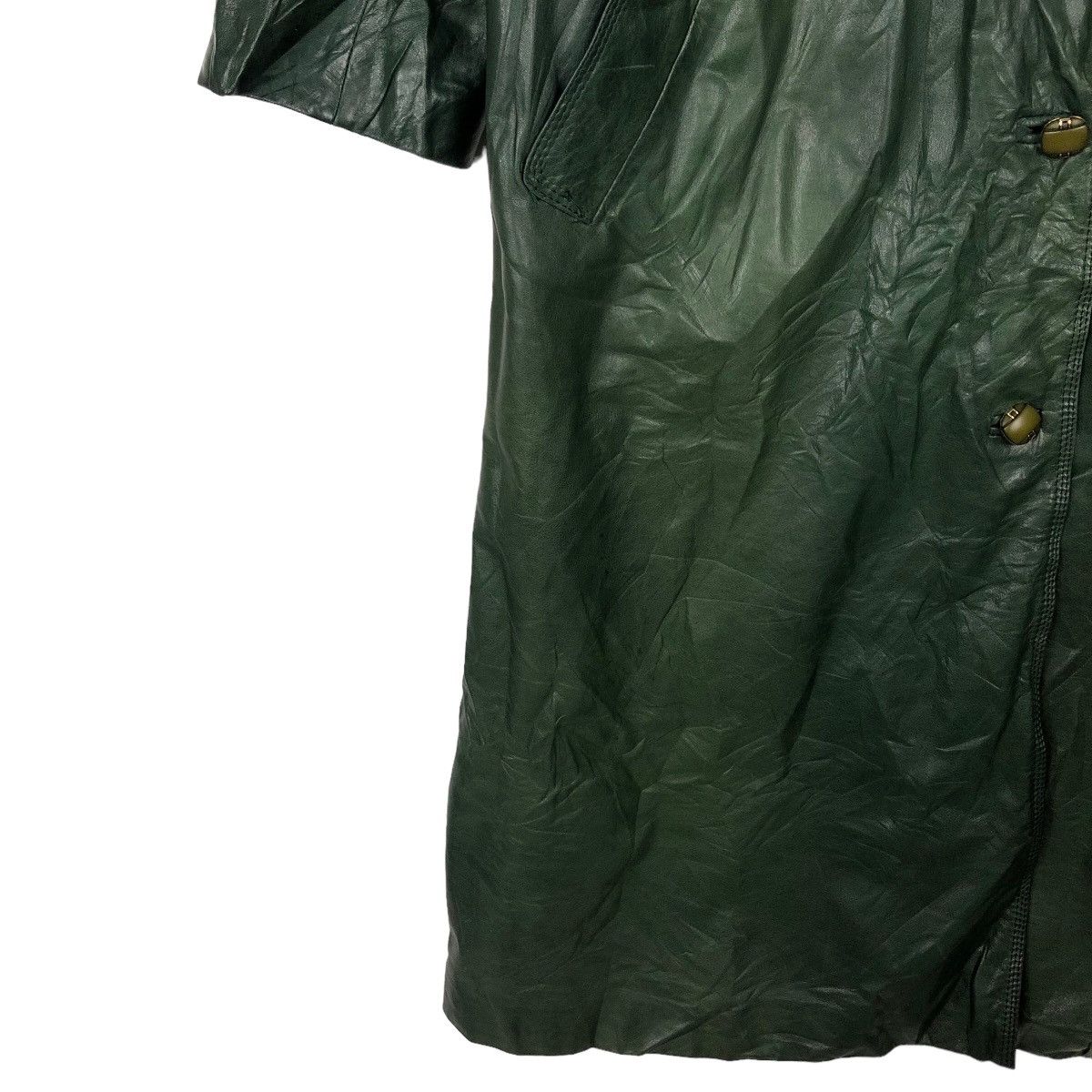 Japanese Brand VINTAGE LONG JACKET GENUINE LEATHER RA INSPIRE RICK OWENS Size M / US 6-8 / IT 42-44 - 3 Thumbnail