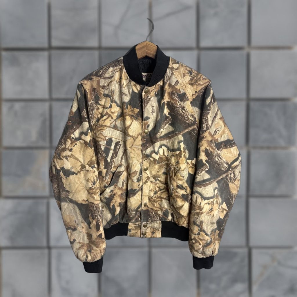Vintage VINTAGE WestArk Jacket Mens M Brown Camo Canvas Hunting Bomber USA 90s Size US M / EU 48-50 / 2 - 1 Thumbnail