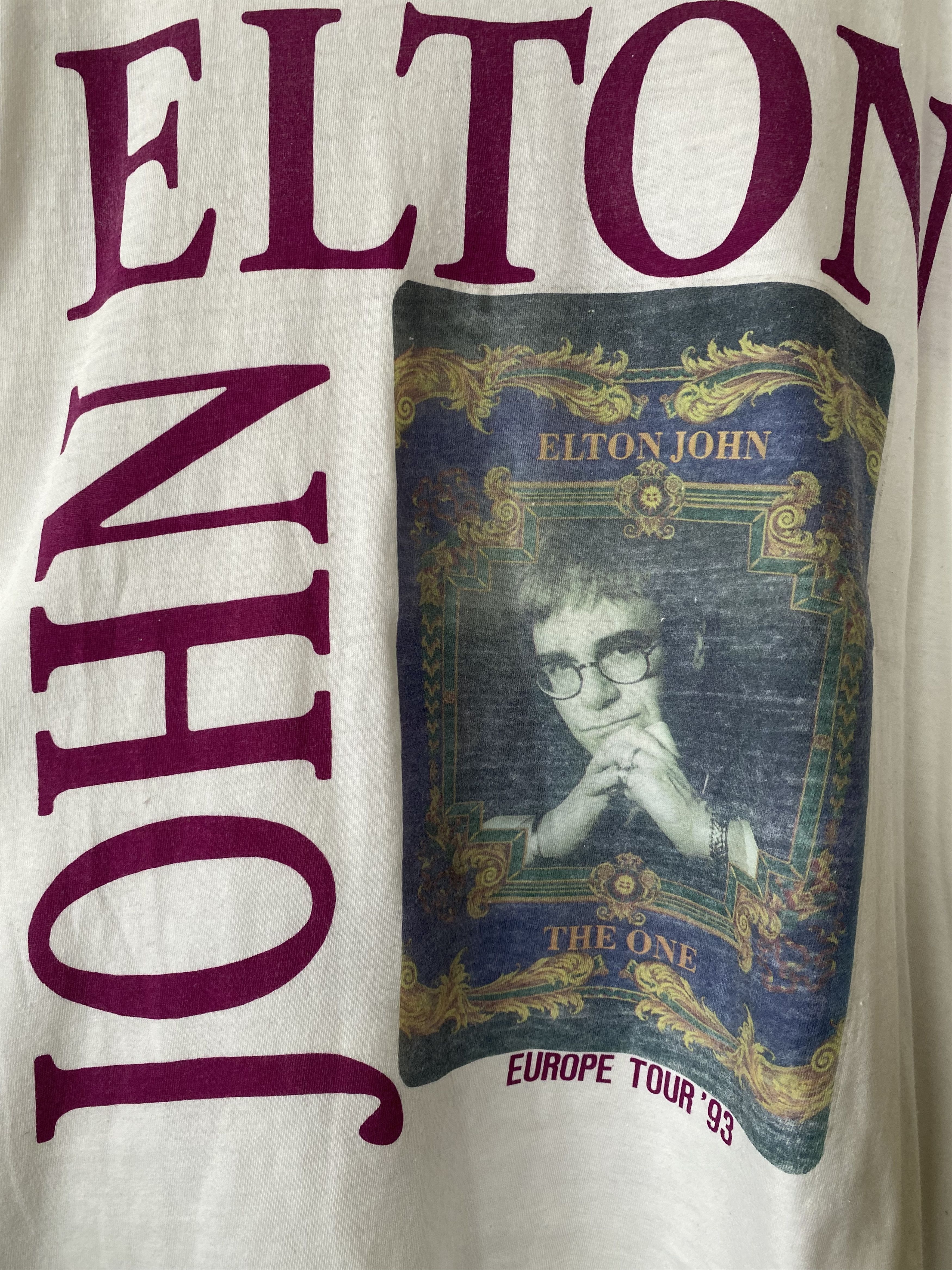 Band Tees Vintage 1993 Elton John The One Europe Tour t-shirt Size US XL / EU 56 / 4 - 3 Thumbnail