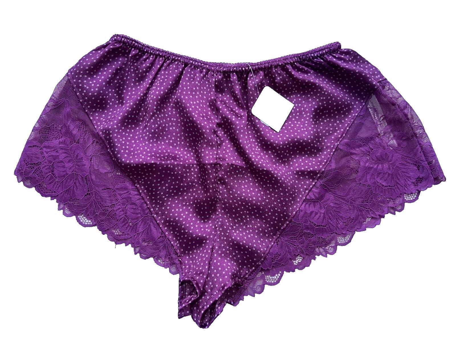 Free People Free People Dotted Lace Trim Pajama Shorts Purple ( XS ) Size 27" / US 4 / IT 40 - 2 Thumbnail