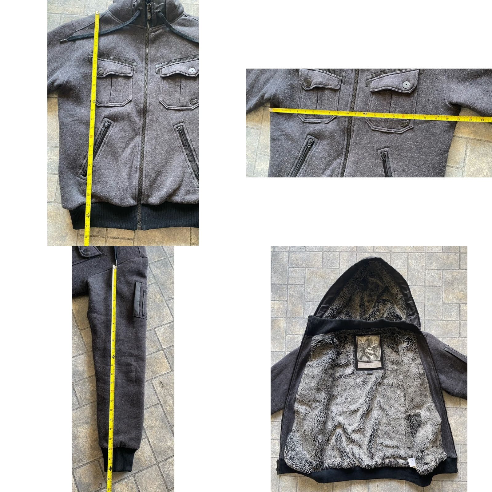 Vintage Fox Hoodie Full Zip Men’s Small S Gray Sasquatch Size US S / EU 44-46 / 1 - 8 Thumbnail