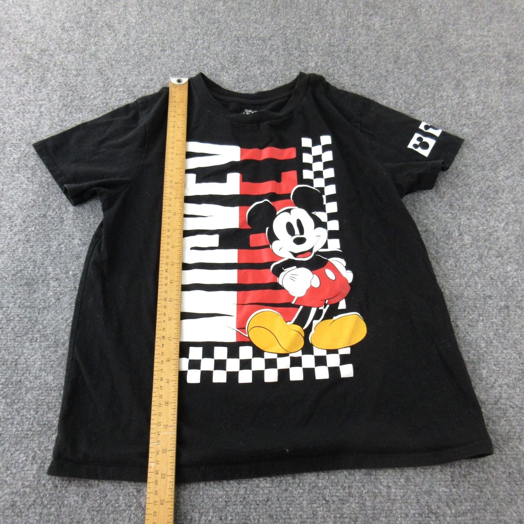 Disney Disney Mickey Mouse Shirt Mens Small Black Red Checkered Graphic Tee T-Shirt Size US S / EU 44-46 / 1 - 4 Thumbnail