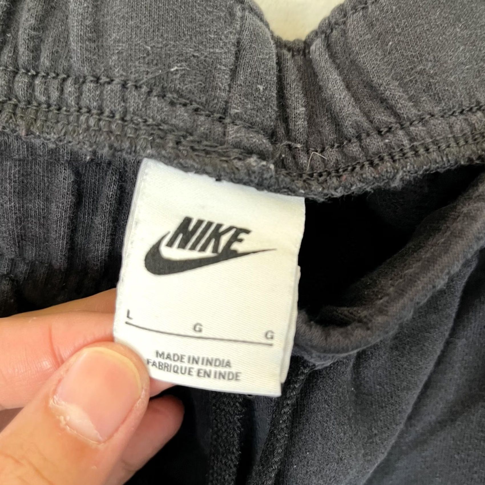 Nike Nike Sweatpants Womens Large Black Fleece Joggers Logo Elastic Waist Lounge Size 36" / US 14 / IT 50 - 5 Thumbnail