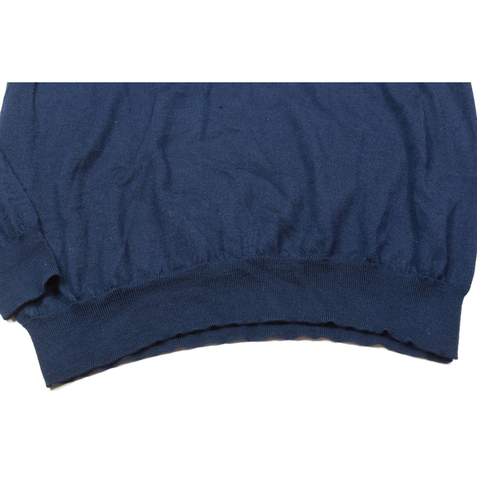 Peter Millar Peter Millar Sweater V-Neck Blue Long Sleeve Merino Wool Mens Large Autumn Crest Pullover Knit Casual Business Travel Golf Regular Pattern: Solid Size US L / EU 52-54 / 3 - 4 Thumbnail
