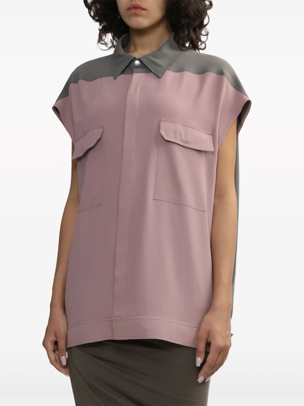 Rick Owens o1y0126 Patterned Shirt in Antique Rose/Gray Size S / US 4 / IT 40 - 3 Thumbnail