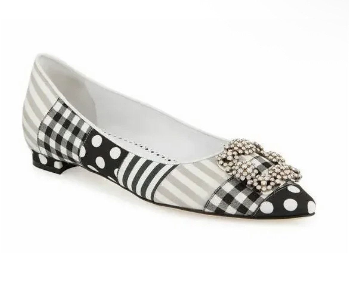 Manolo Blahnik Manolo Blahnik Hangisi Flat Patches Jewel Buckle Ballet Size US 9 / IT 39 - 1 Thumbnail