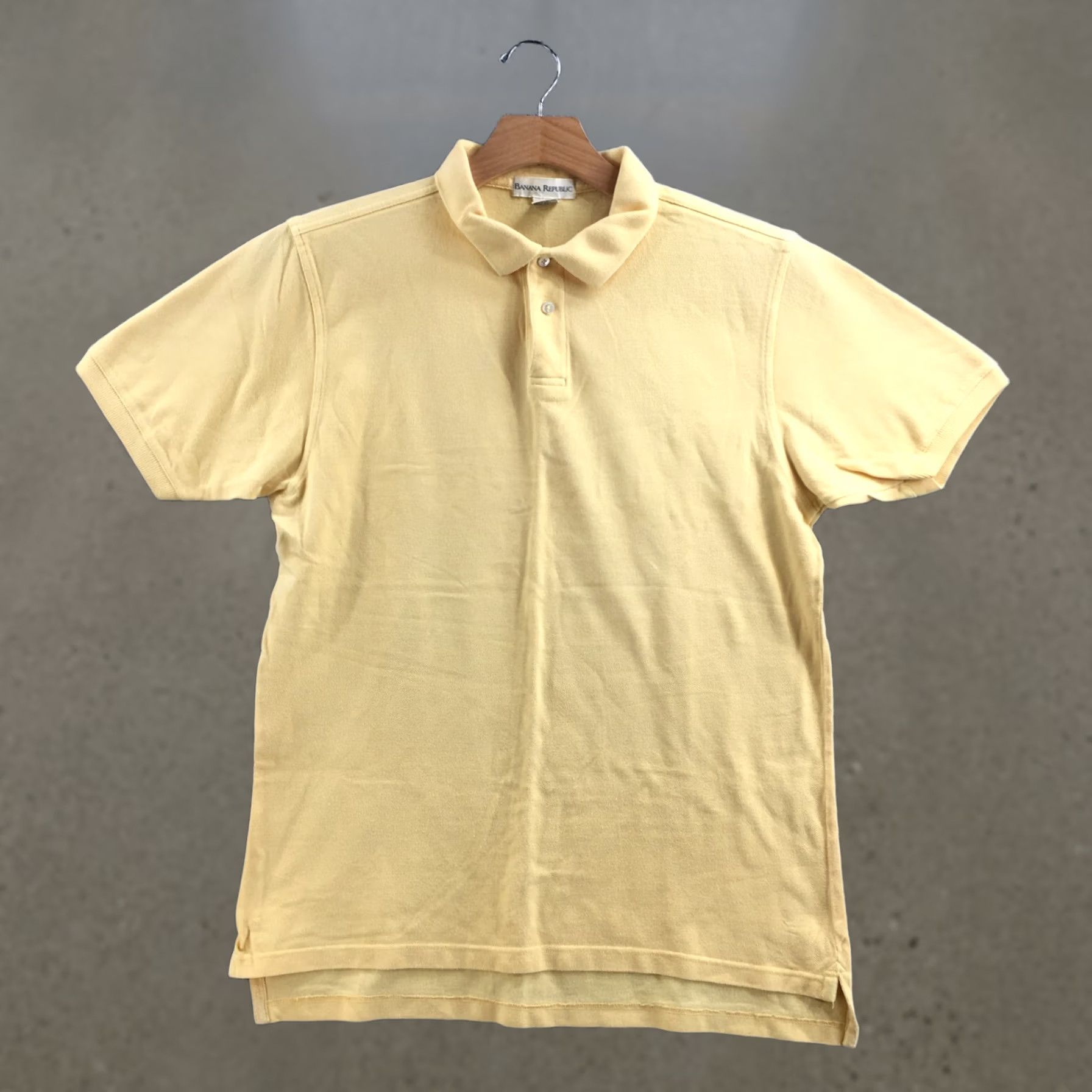 Banana Republic Banana Republic Polo Shirt Mens M Yellow Cotton Short Sleeve Casual Collar Shirt Size US M / EU 48-50 / 2 - 1 Thumbnail