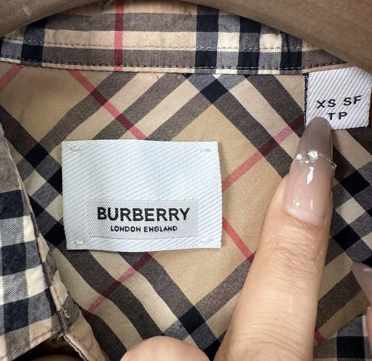 Burberry Burberry TB Embroidered Logo Classic Check Shirt K12 Size US XS / EU 42 / 0 - 4 Thumbnail