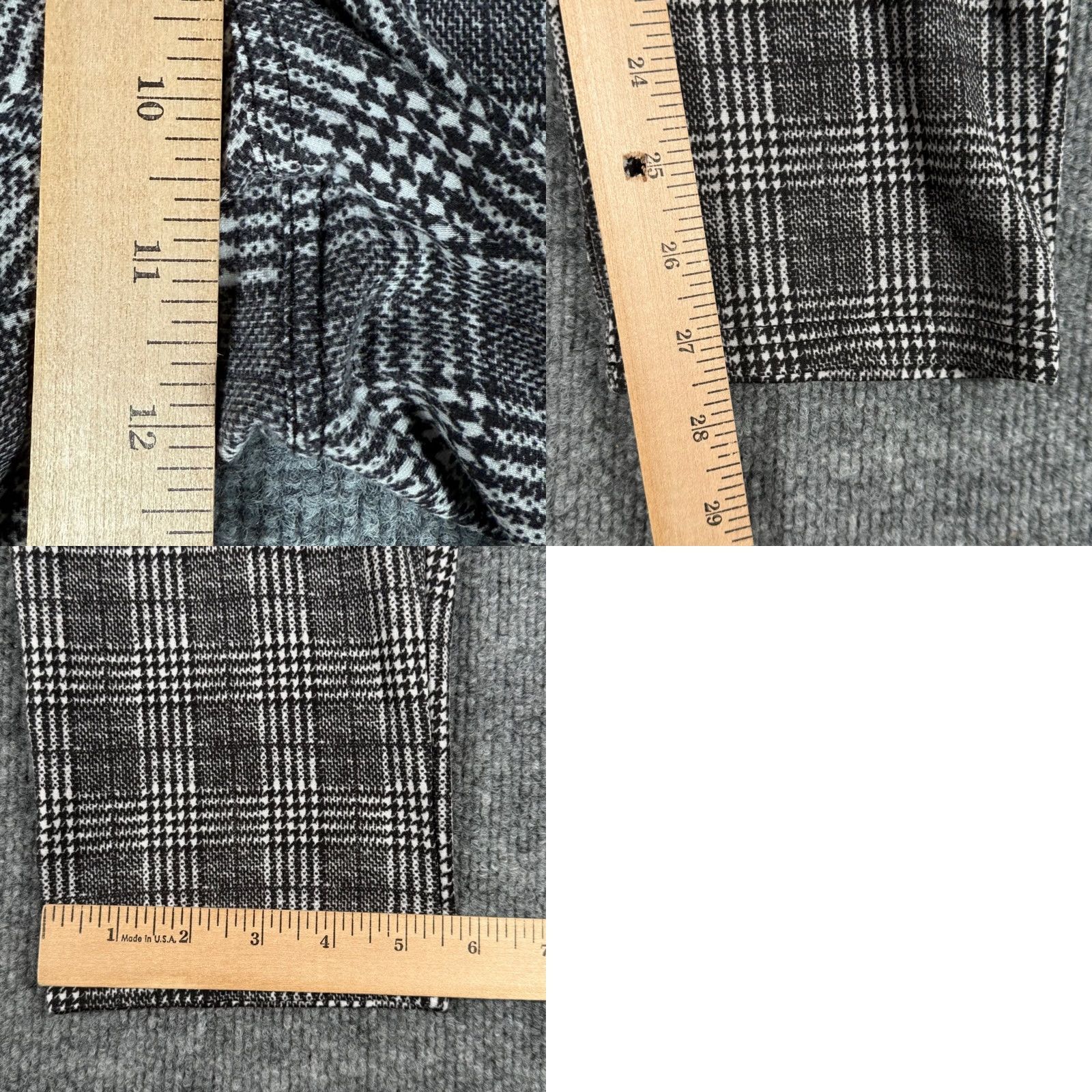 Vintage Seven7 Pants Womens 2XL Black White Plaid Straight Leg Business Casual Workwear Chic Size 40" / US 18 - 8 Thumbnail