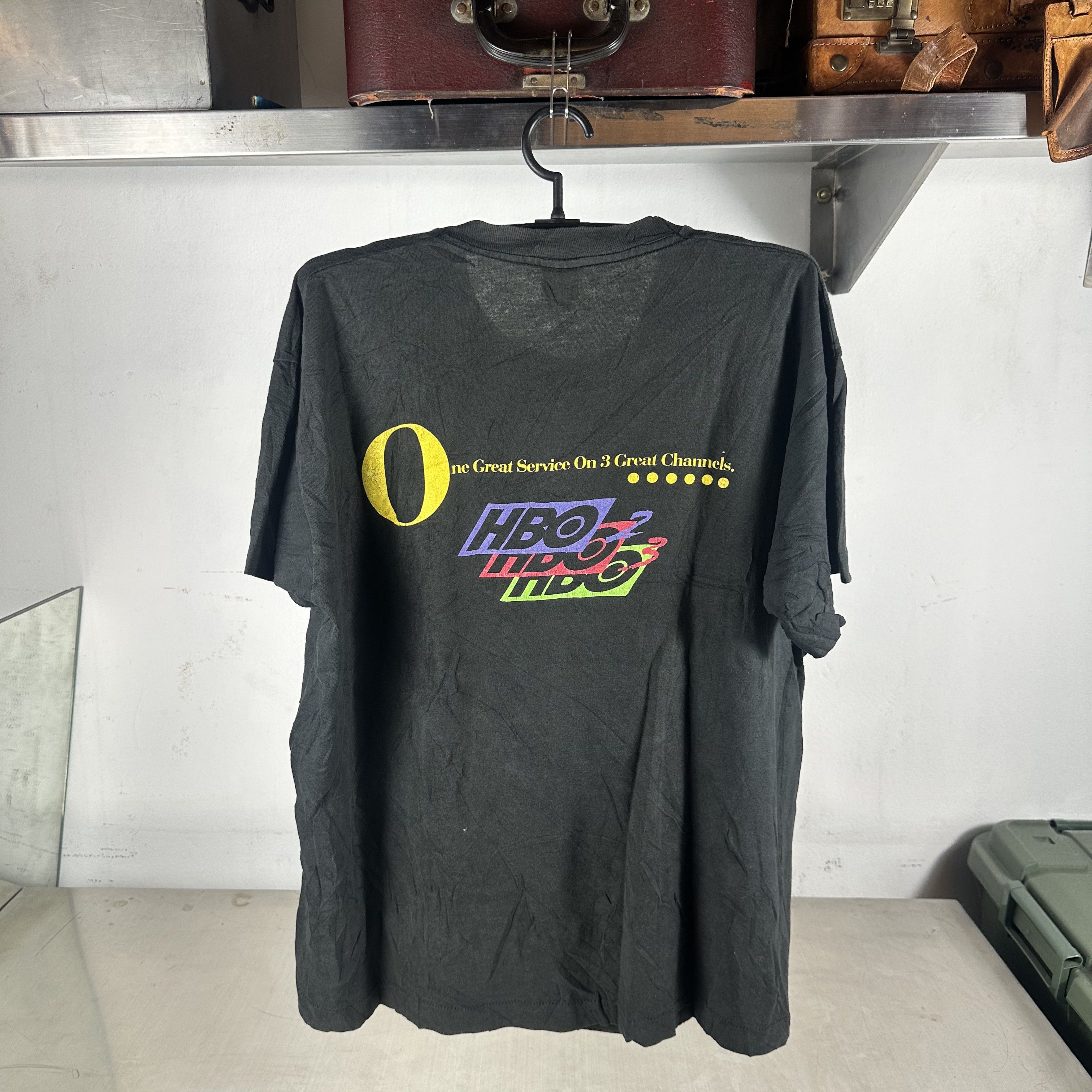 Vintage Vintage 90s HBO 3 Great Channels Promo Single Stitch T-Shirt Size US XXL / EU 58 / 5 - 3 Thumbnail