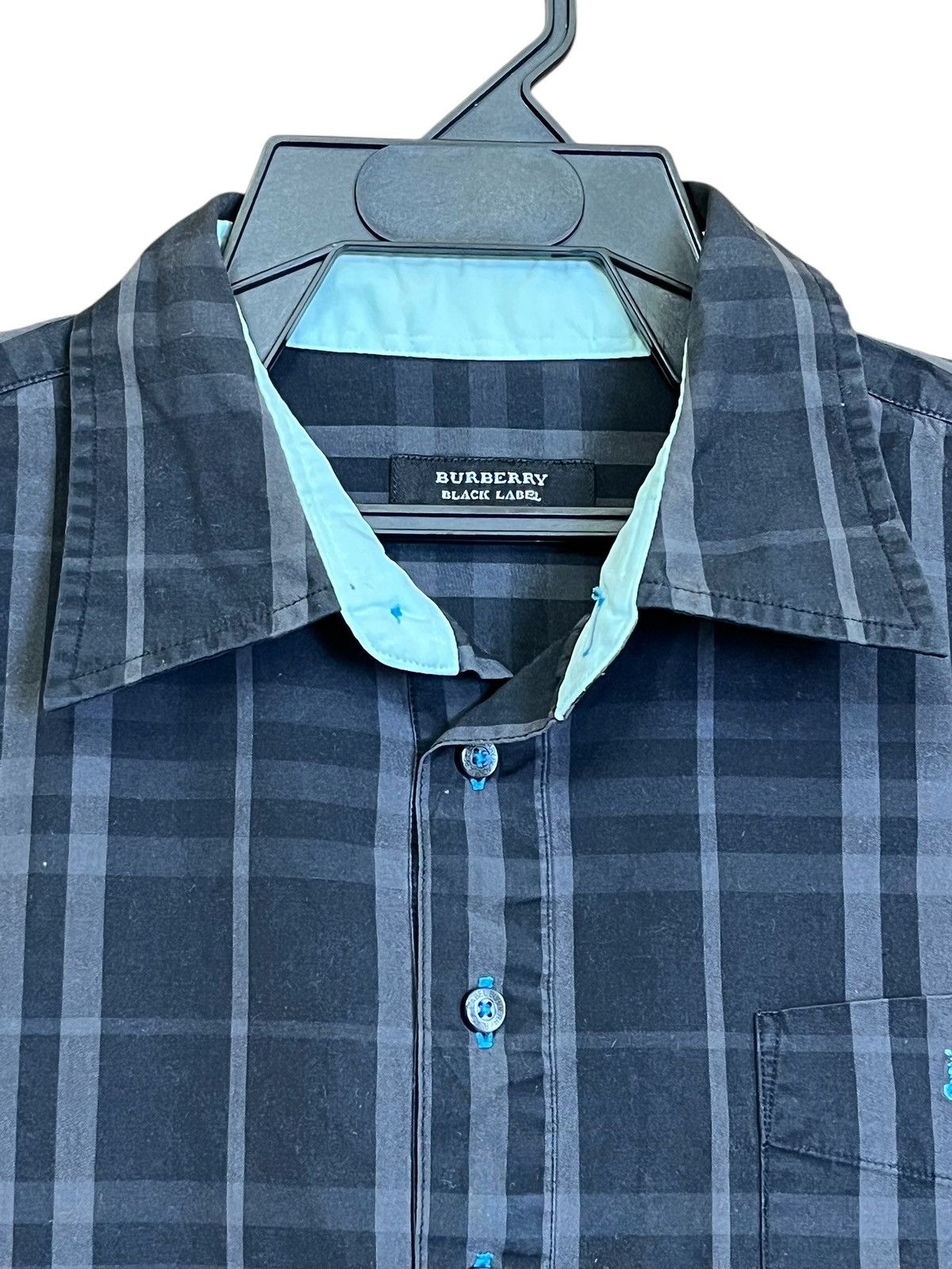 Burberry grail🔥Burberry black label check 3 quarter polo shirt Size US M / EU 48-50 / 2 - 4 Thumbnail