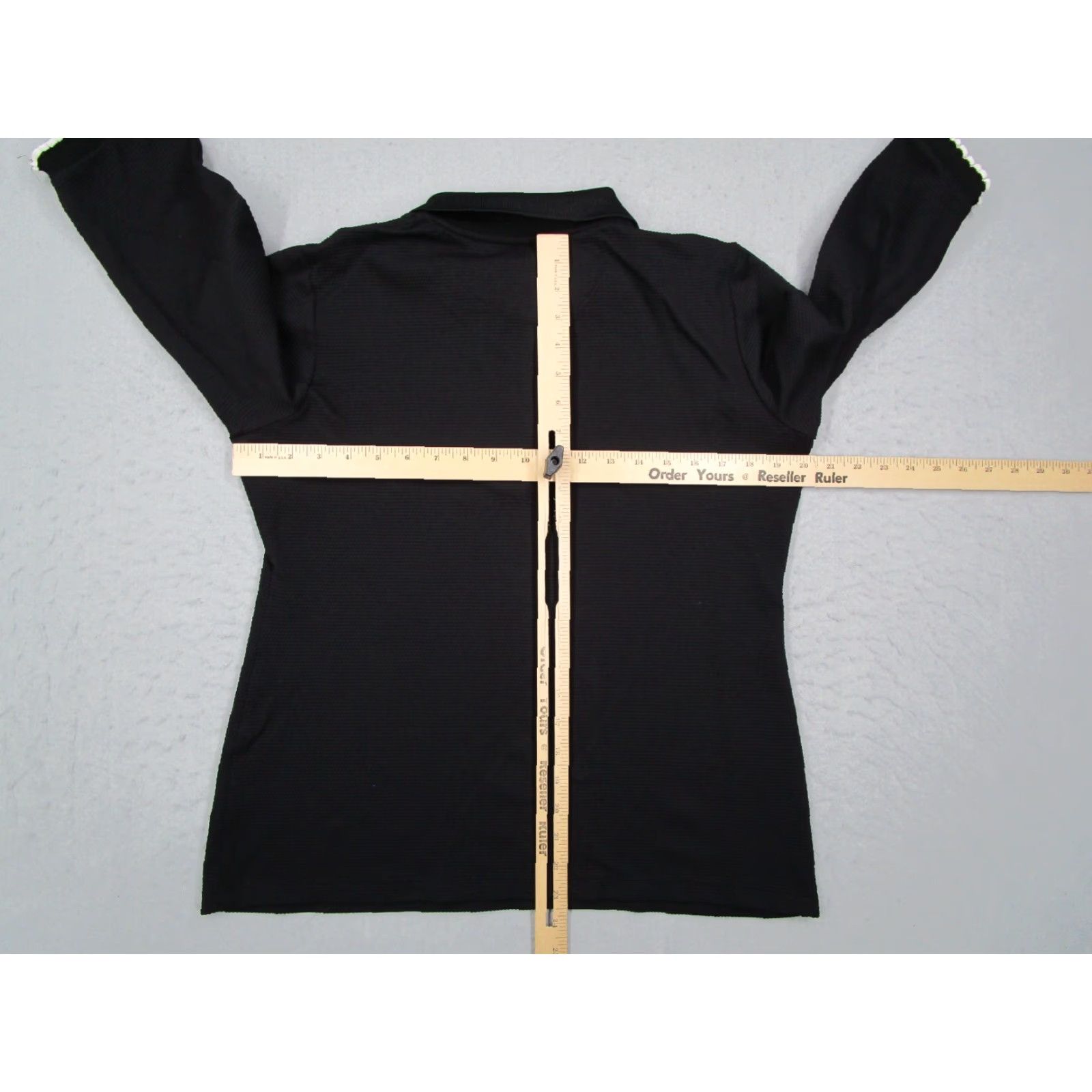 Vintage SPORTALM Shirt Women 12 Black 1/2 Zip Polo 3/4 Sleeve Pullover Quick Dry Active Size M / US 6-8 / IT 42-44 - 6 Thumbnail
