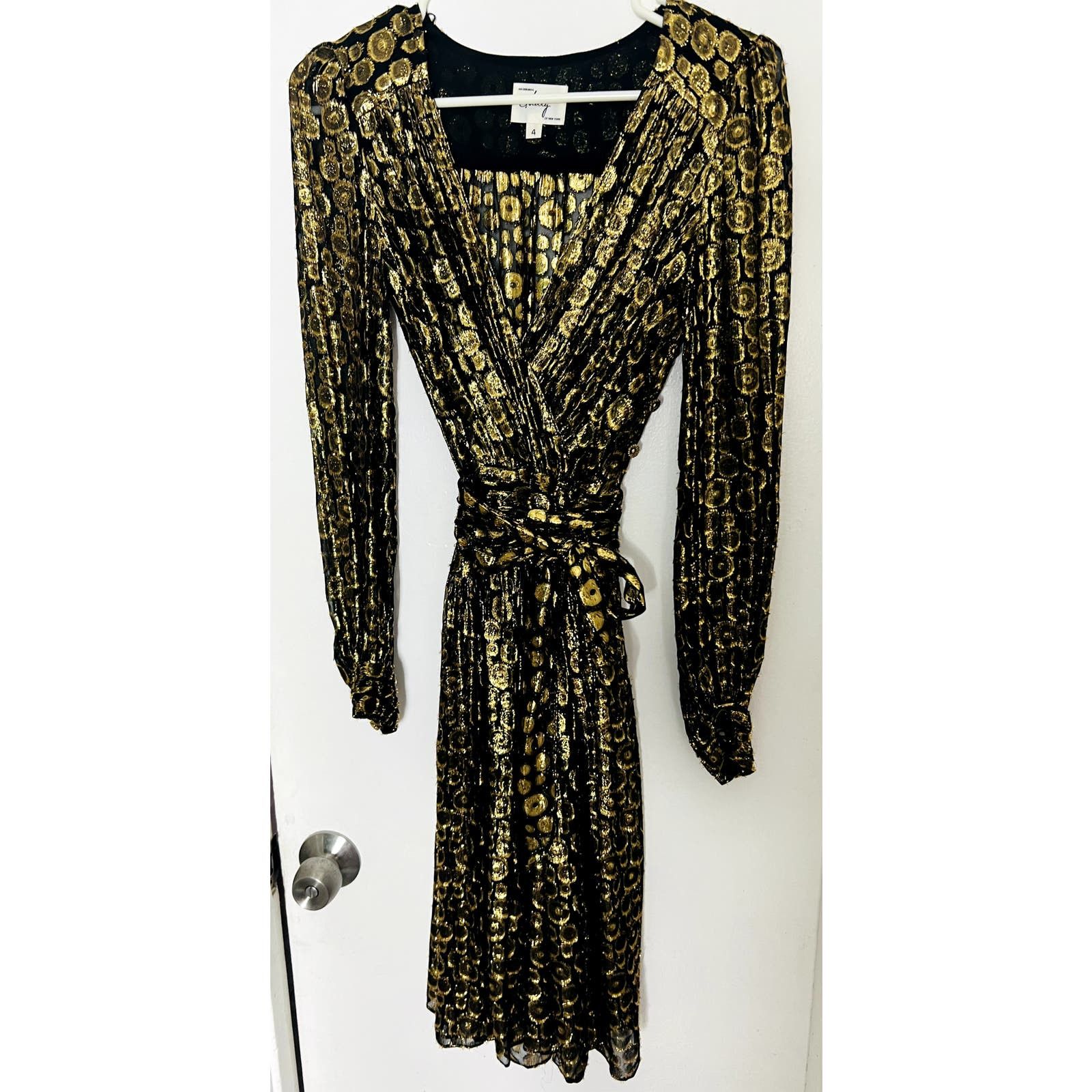 green emerald velvet dress Milly Women's Liv Belted Pleated Dress - Black