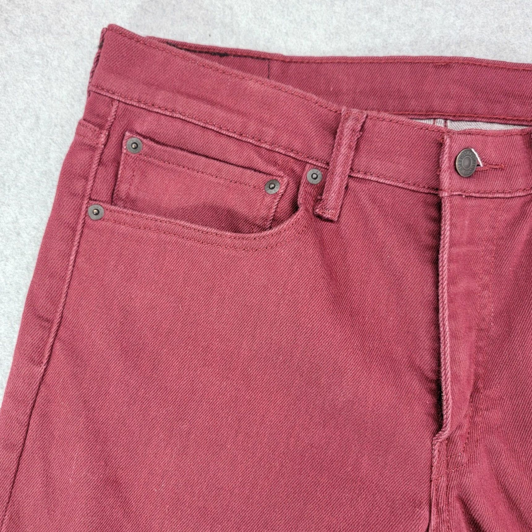 Levi's Levi's 511 Jeans Mens 34x31 Slim Fit Tapered Denim Pants Red Medium Wash Cotton Size US 34 / EU 50 - 3 Thumbnail