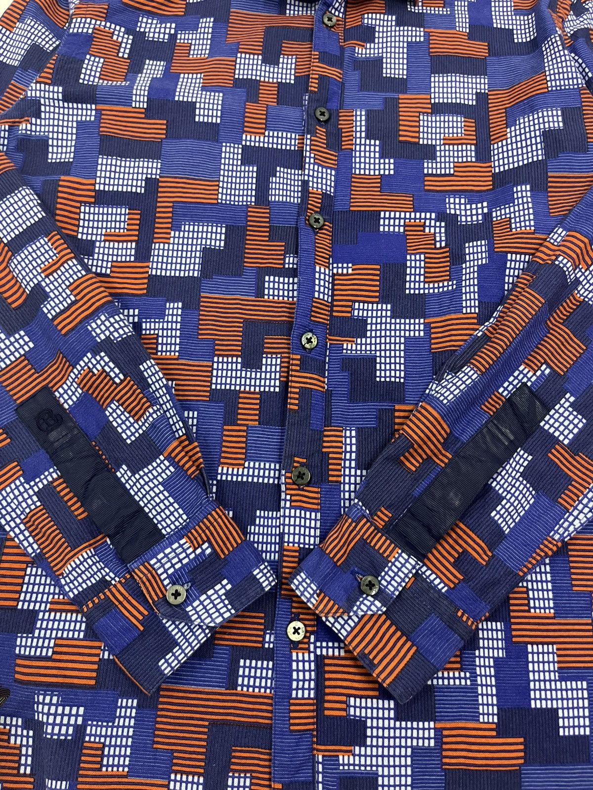 Lanvin Lanvin en Bleu Pattern Shirt Size US S / EU 44-46 / 1 - 5 Thumbnail