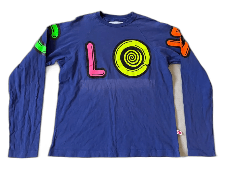 Walter Van Beirendonck Colorful Long Sleeve Shirt with LOVE Print Size M / US 6-8 / IT 42-44 - 1 Thumbnail