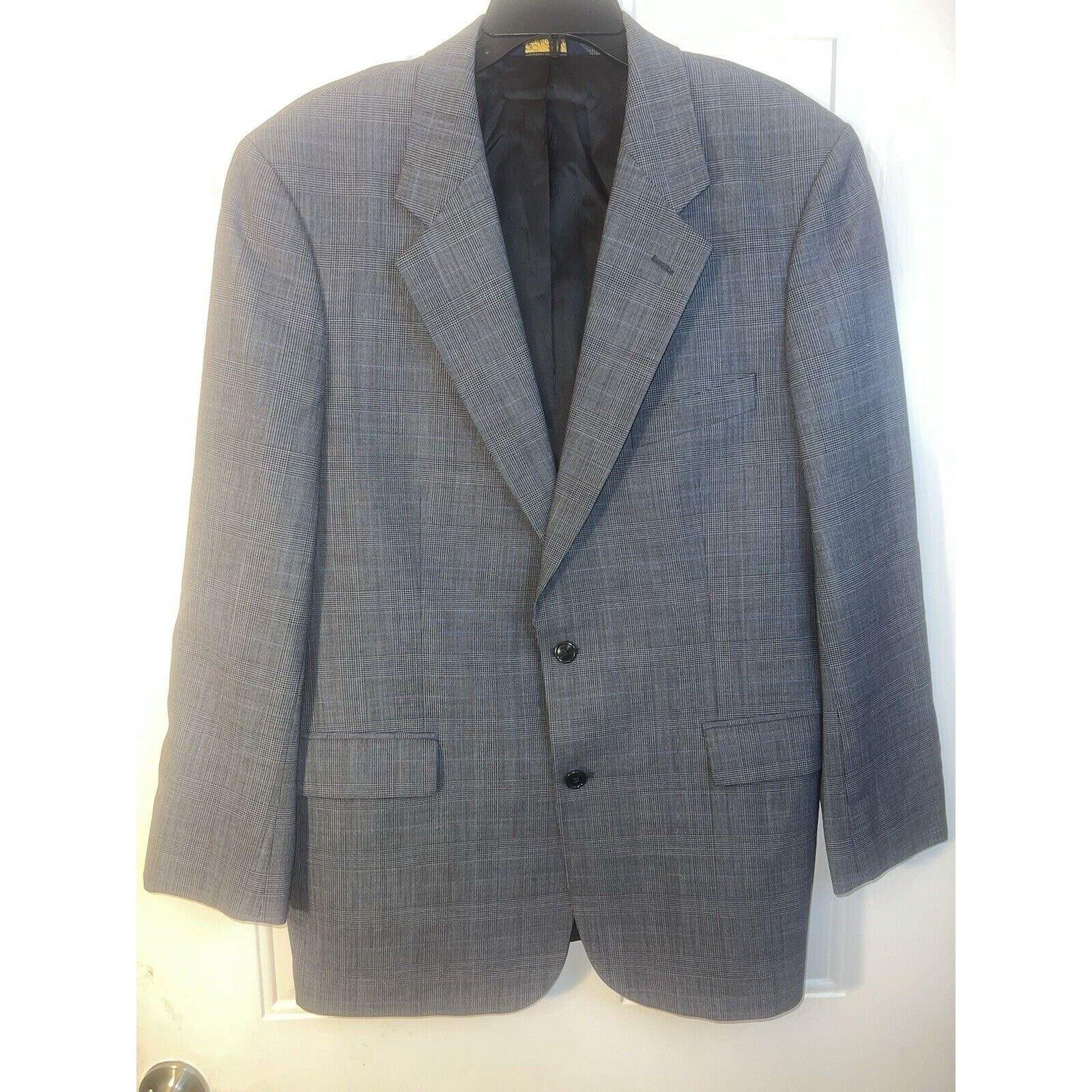 Brooks Brothers Brooks Brothers Blazer Mens 42R Gray Wool Plaid Sport Coat Size 42R - 1 Thumbnail