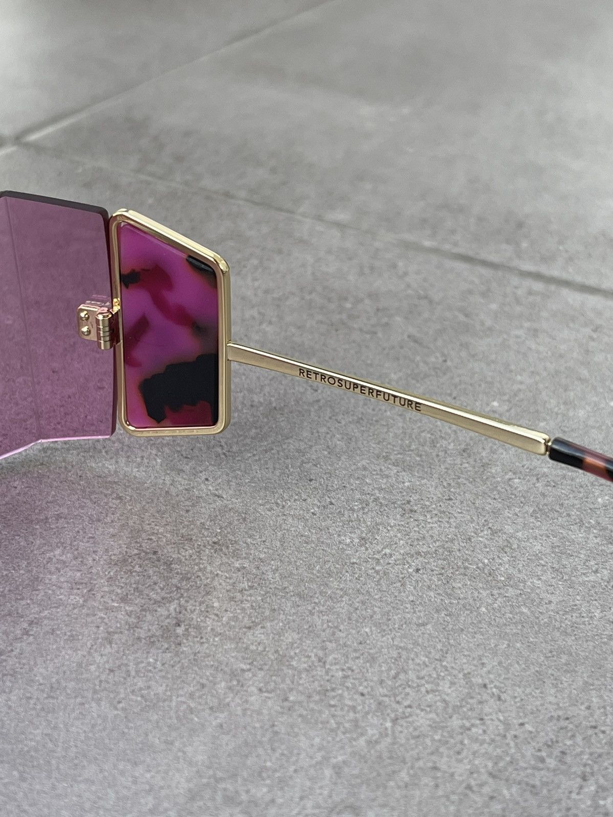 Retrosuperfuture !DS!SS23 Retrosuperfuture RA1 Pianeta Pink Shield Sunglasses Size ONE SIZE - 13 Thumbnail