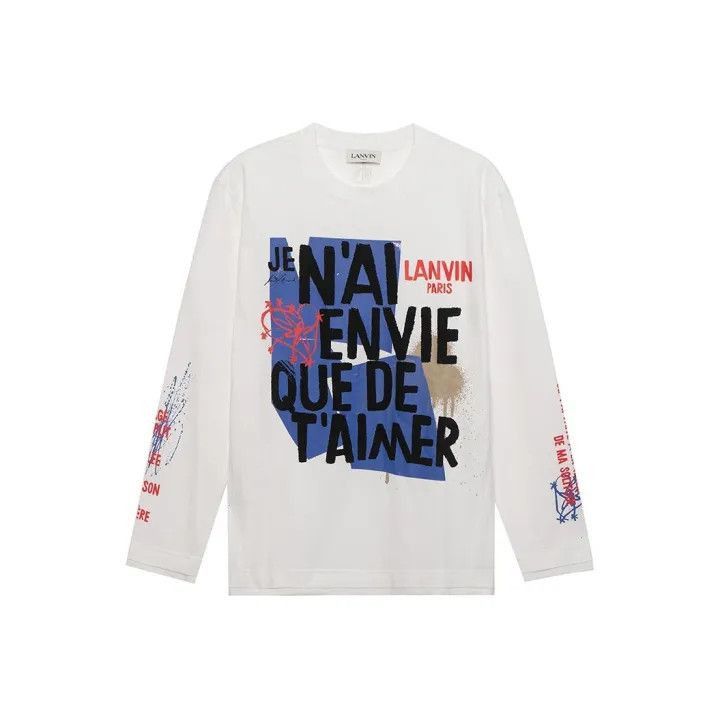 Lanvin Poem Series Logo Print Long Sleeve T-Shirt -2508