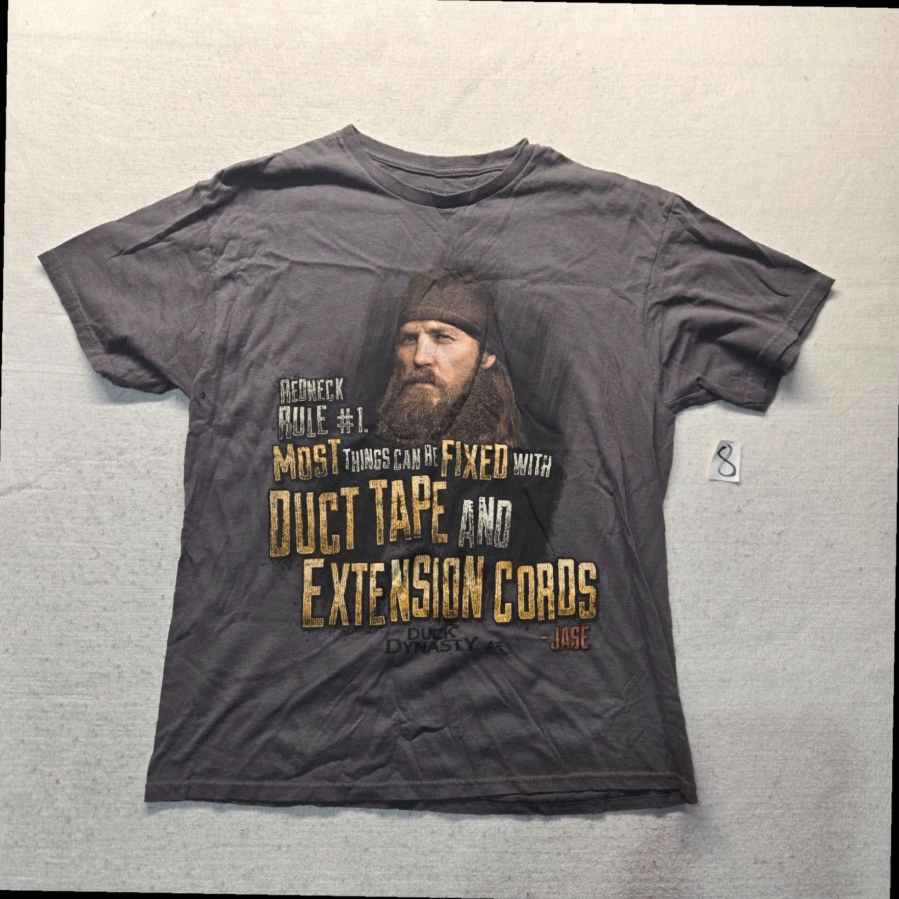 Vintage Duck Dynasty Redneck Duct Tape Jase Robertson Adult Mens XL Gray T-Shirt Size US XL / EU 56 / 4 - 2 Thumbnail