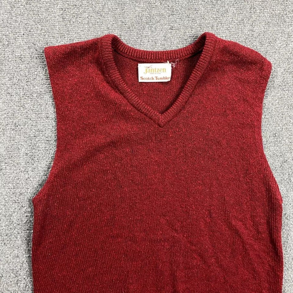 Jantzen × Vintage Jantzen Sweater Vest Mens Large V-Neck Scotch Tumbler Size US L / EU 52-54 / 3 - 2 Thumbnail
