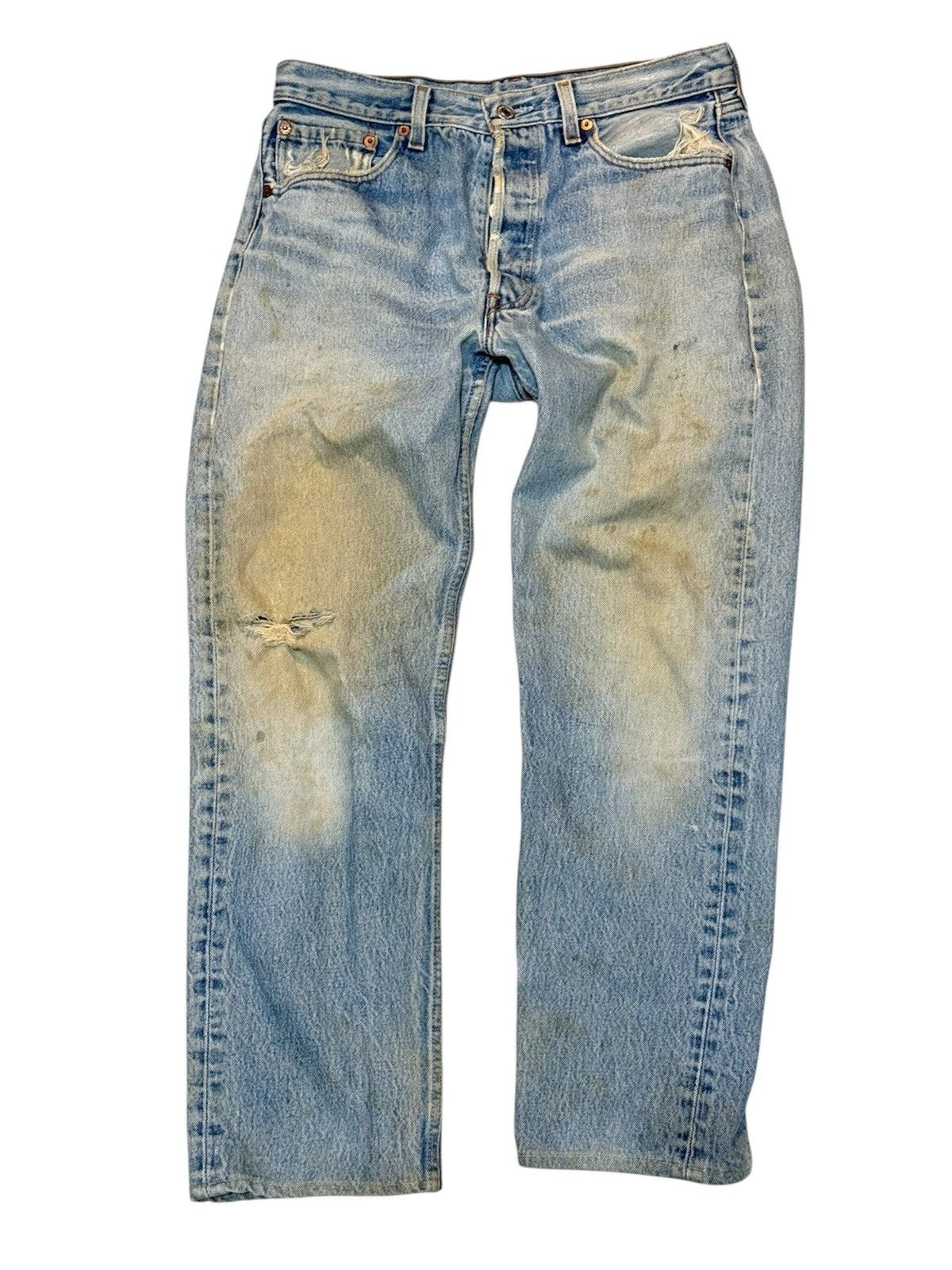 Levi's Distressed Vintage 90s Levi’s 501 Denim Jeans Size US 31 - 1 Thumbnail