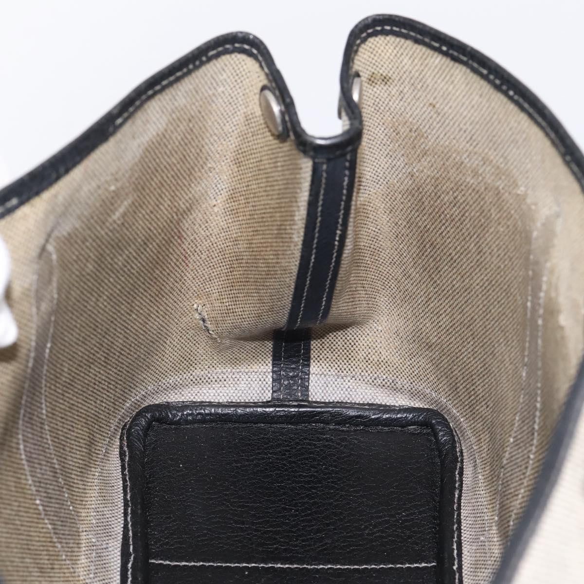 Hermes HERMES Garden Party PM Hand Bag Canvas 2way Gray Silver Auth Size ONE SIZE - 20 Thumbnail