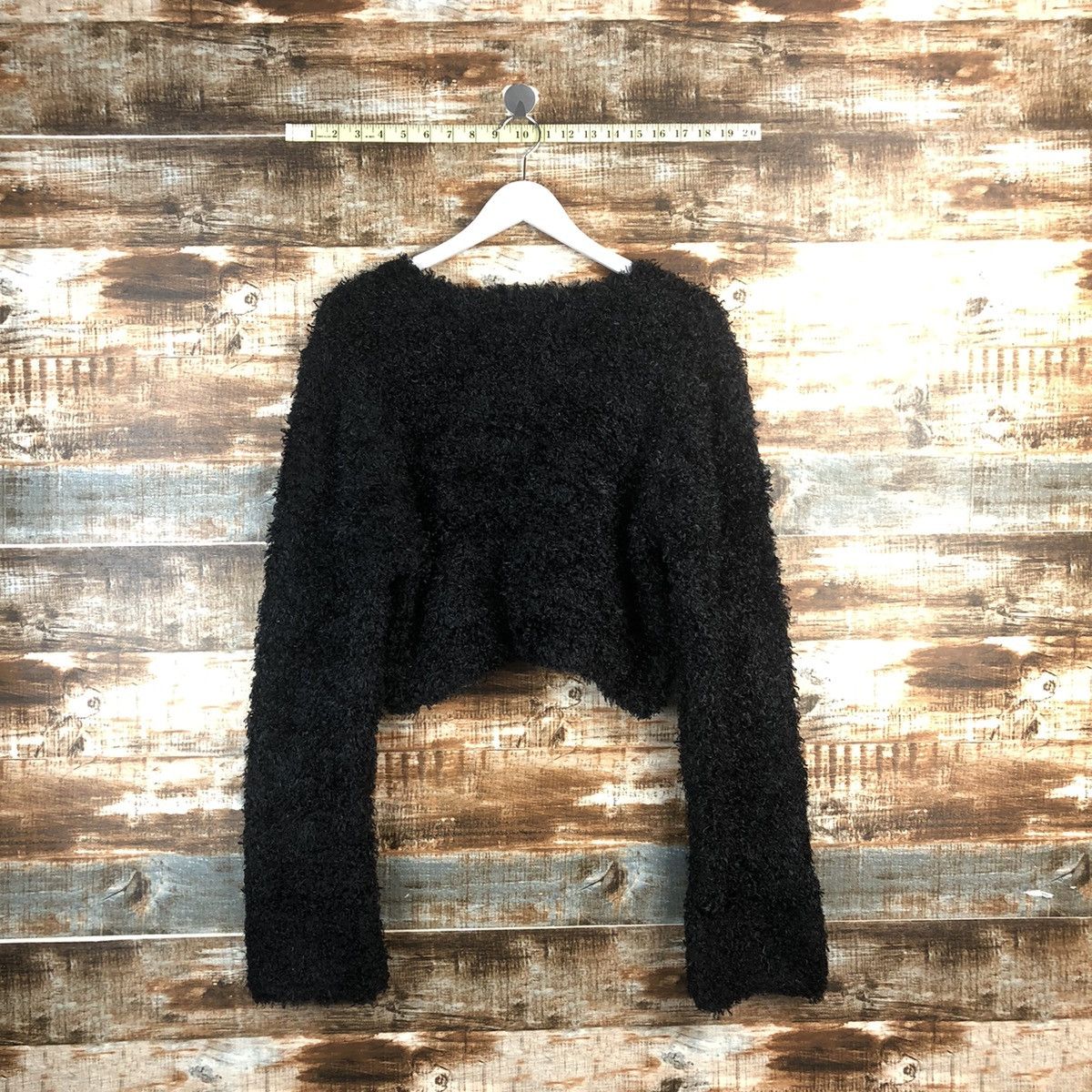 Japanese Brand DL Revlon Newyork Black Mohair Knitwear #C035 Size L / US 10 / IT 46 - 1 Thumbnail