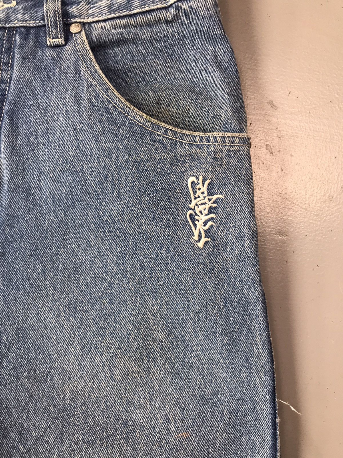Southpole × Tribal Streetwear × Vintage Vintage Tribal denim SpellOut embroidered Y2K Size US 31 - 6 Thumbnail