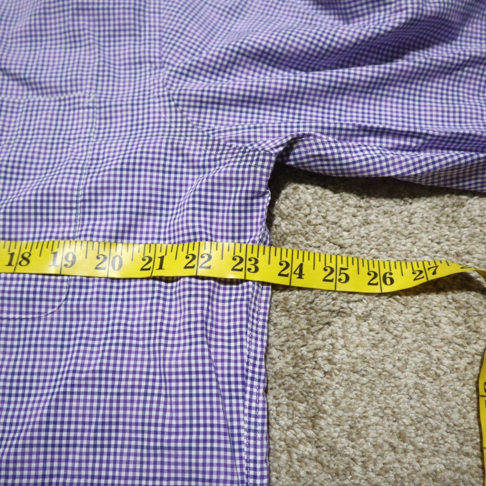 Tommy Hilfiger Tommy Hilfiger Shirt Purple Checkered Button-Up Long Sleeve Men's 16.5 34/35 Size US XL / EU 56 / 4 - 5 Thumbnail