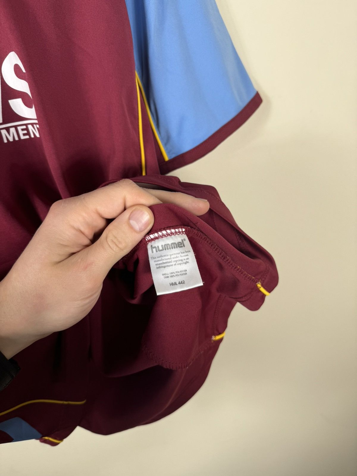 Hummel × Vintage 2005/06 Home Aston Villa Hummel Jersey T-shirt Size US L / EU 52-54 / 3 - 6 Thumbnail