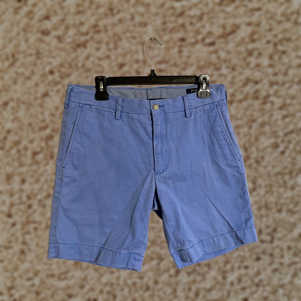 Polo Ralph Lauren Polo Ralph Lauren Men's 31 Khaki Chino Shorts Light Blue Pima Cotton Preppy Casual Size US XS / EU 42 / 0 - 1 Thumbnail