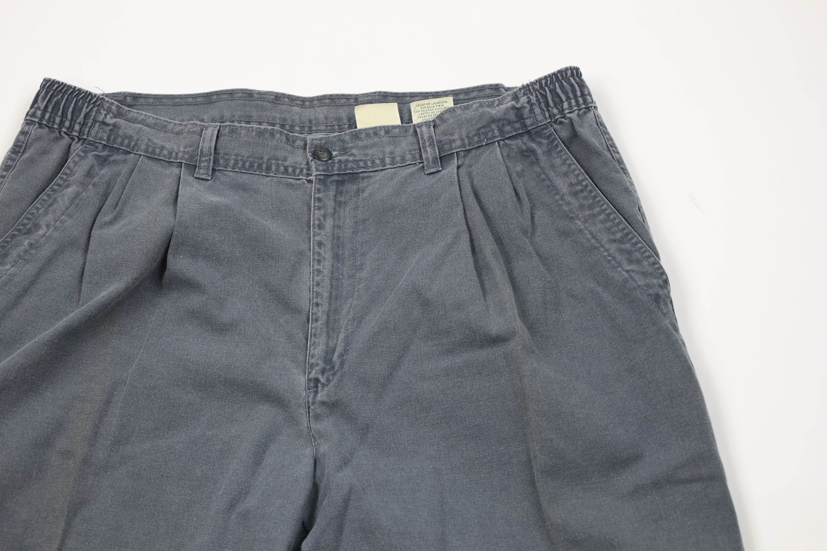 Vintage Vintage 90s Streetwear Stonewash Canvas Wide Leg Pants Size US 38 / EU 54 - 2 Thumbnail