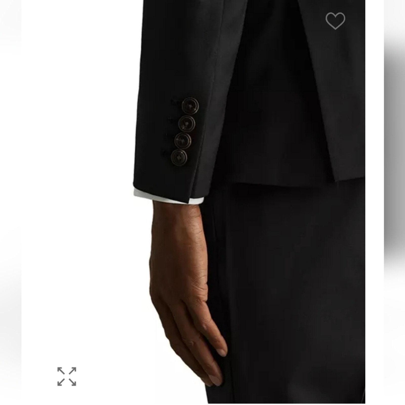 Reiss REISS Promise Plain Weave Blazer,Black, 44R,Retail $475 US Size 44R - 5 Thumbnail