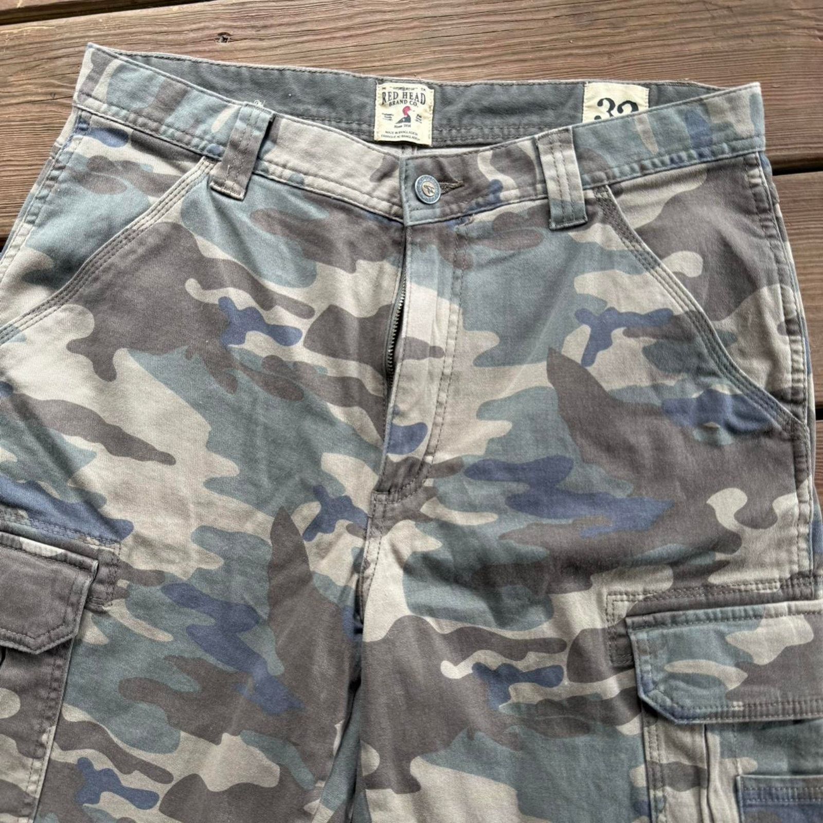 Redhead × Vintage Read Head Camo Cargo Shorts Size US 32 / EU 48 - 4 Thumbnail