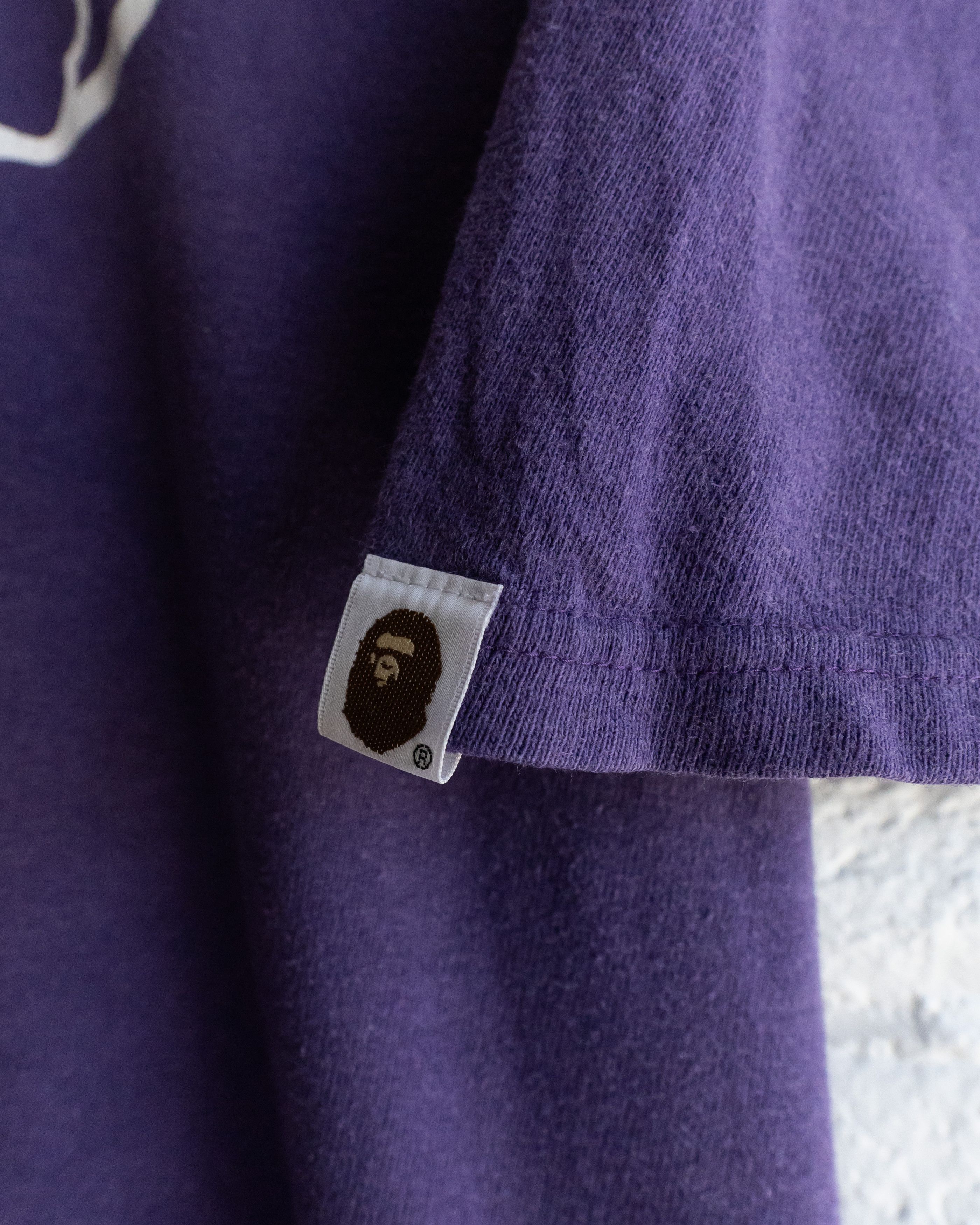 Bape Bape Baseball Apehead A Bath Ape T Shirt Y2K Men's L Purple Size US L / EU 52-54 / 3 - 3 Thumbnail