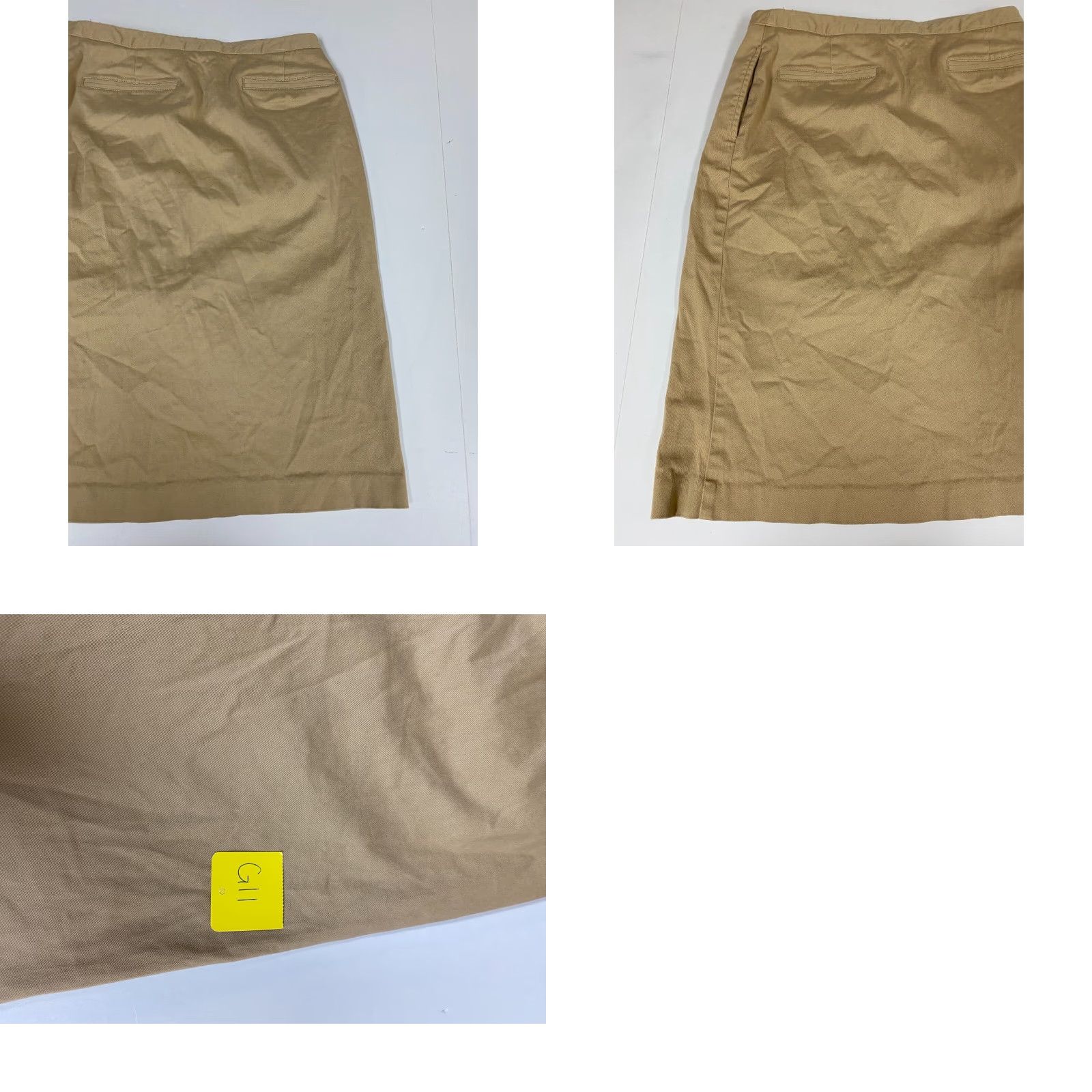 Vintage The Limited Skirt 6 Beige A-Line Knee Length Womens Stretch Raffled Casual Vintage No Size 28" / US 6 / IT 42 - 8 Thumbnail