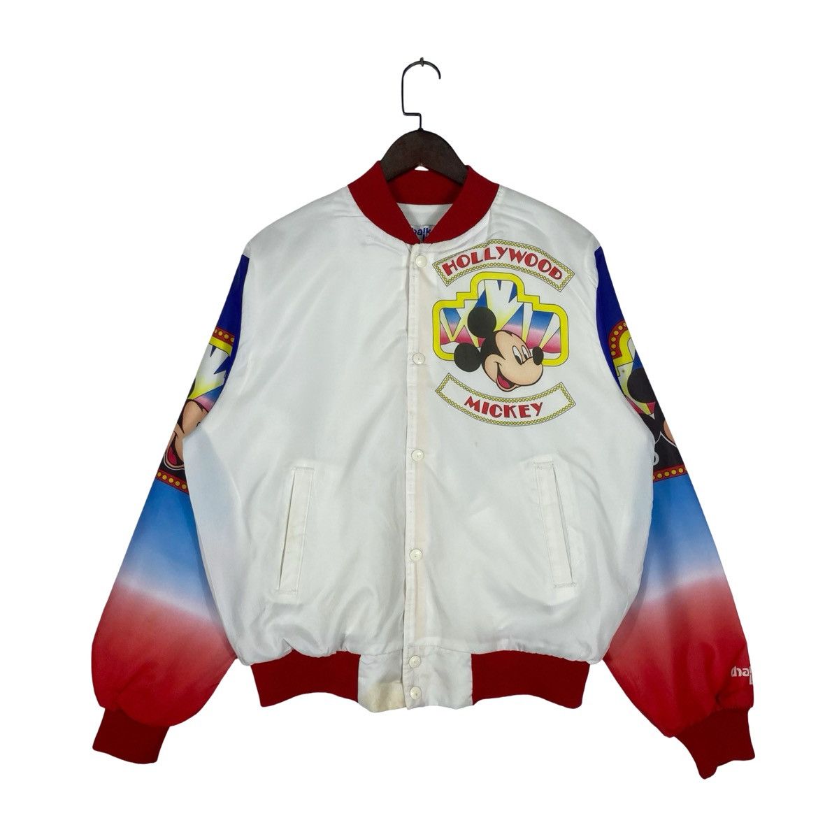 Mickey Mouse Vintage 90s Mickey Mouse Hollywood Satin Bomber Jacket Size M / US 6-8 / IT 42-44 - 9 Thumbnail