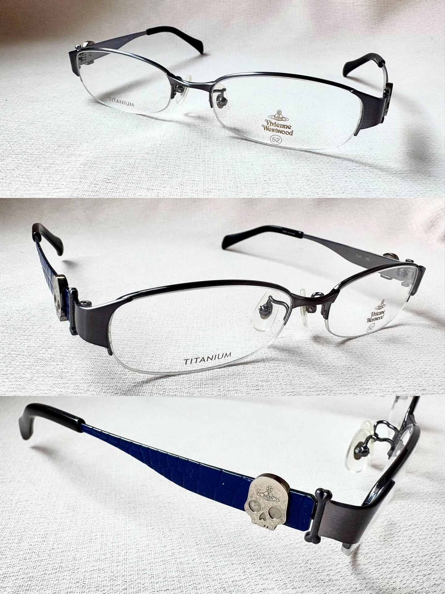 Vivienne Westwood vivienne westwood skull saturn half-frame glasses Size ONE SIZE - 1 Thumbnail