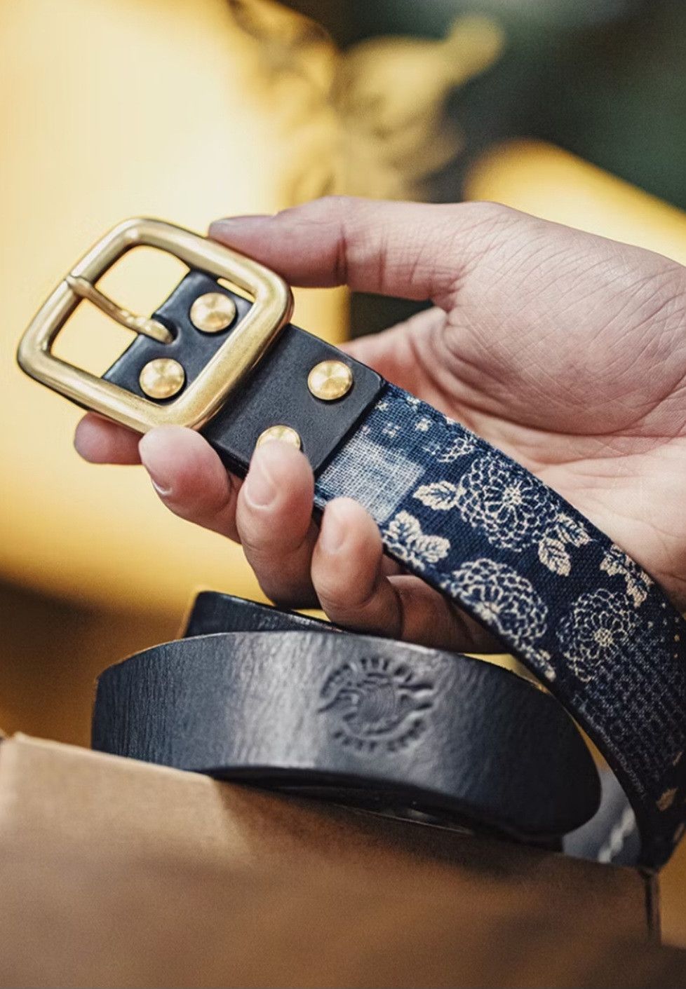 PPFM 💥Patchwork print japanese style harajuku belt Size ONE SIZE - 2 Thumbnail