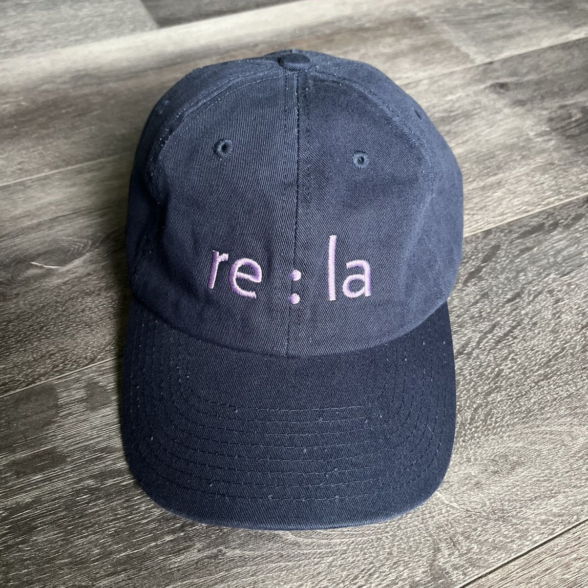Vintage Regarding Los Angeles re:la Embroidered Hat Navy Viola Size ONE SIZE - 1 Thumbnail