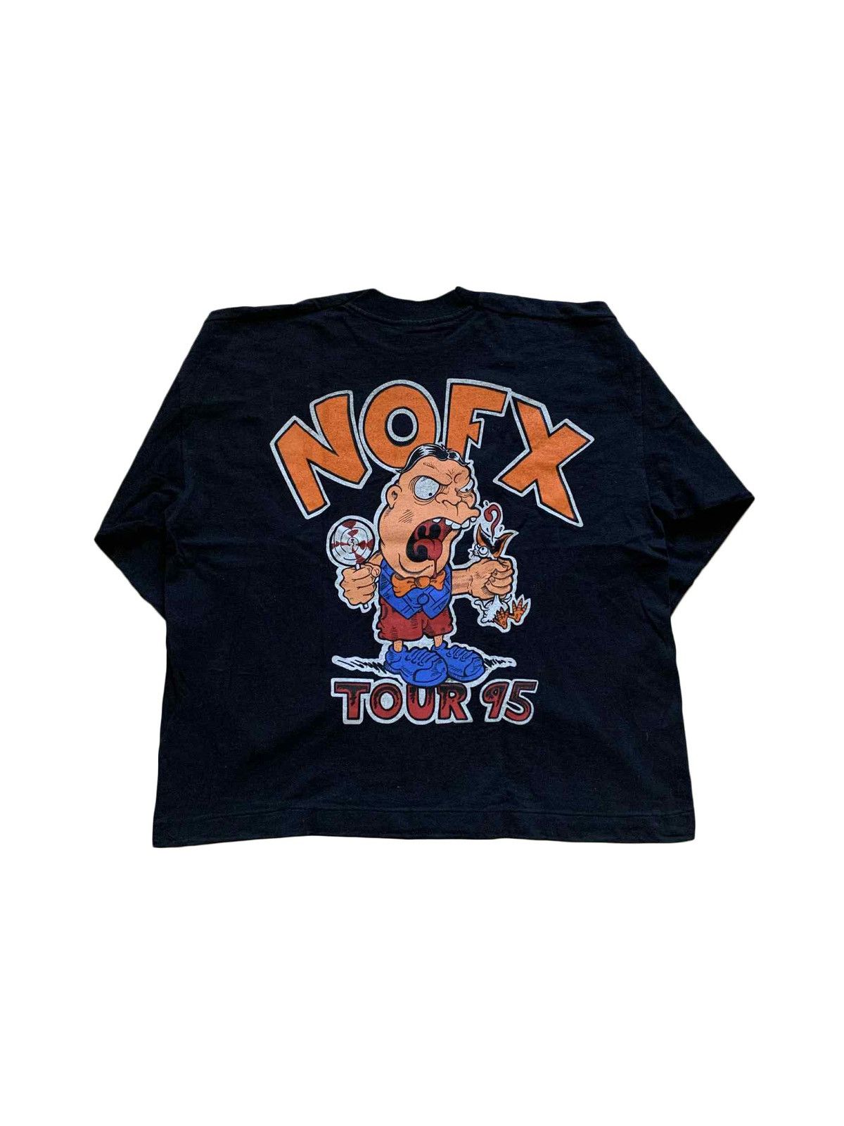 Vintage Vintage 90s 1995 NOFX world tour Longsleeve T-shirt punk Size US M / EU 48-50 / 2 - 1 Thumbnail