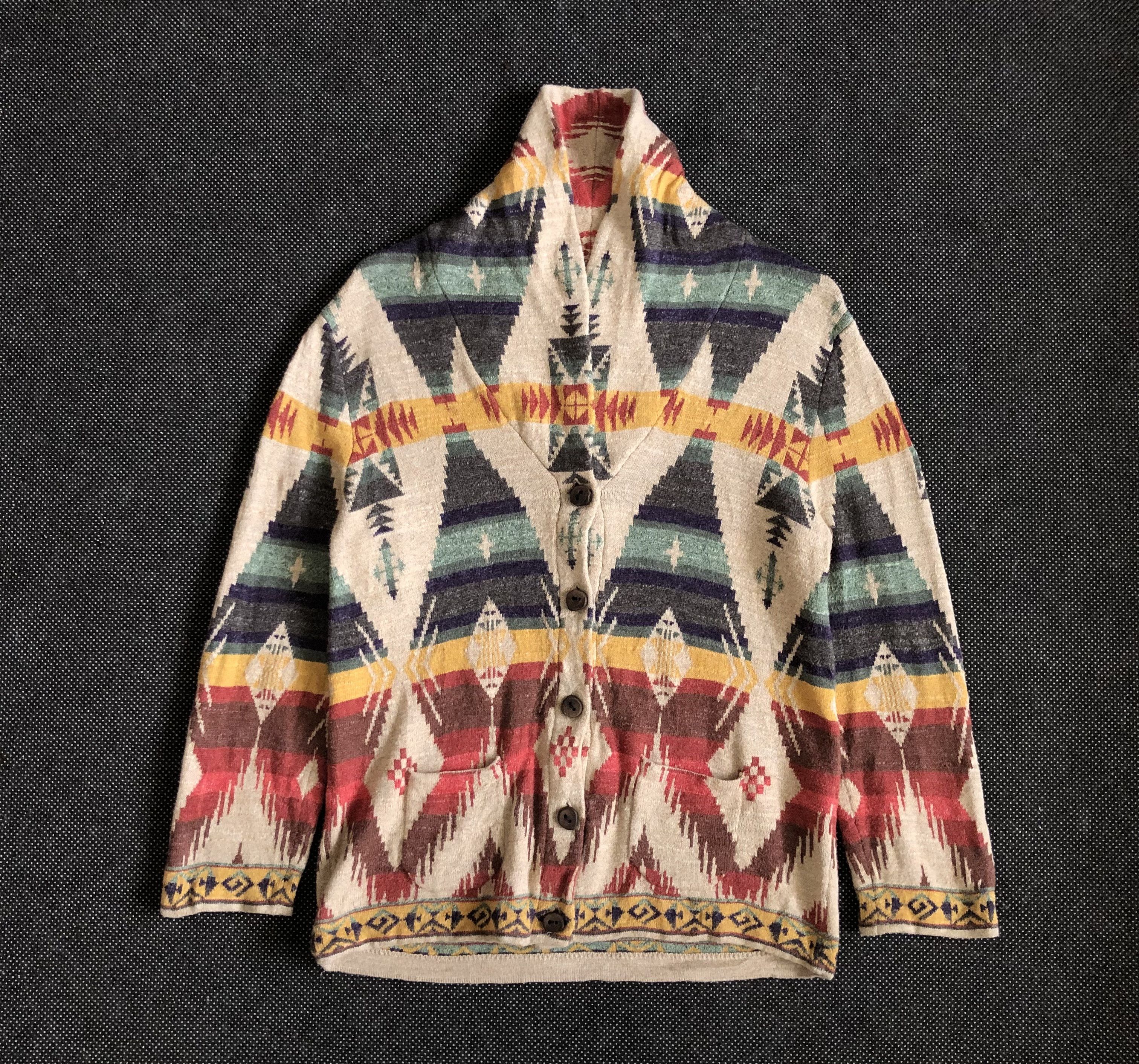 Denim & Supply Ralph Lauren RARE🔥D&S RALPH LAUREN WESTERN NAVAJO AZTEC KNIT CARDIGAN Size M / US 6-8 / IT 42-44 - 4 Thumbnail