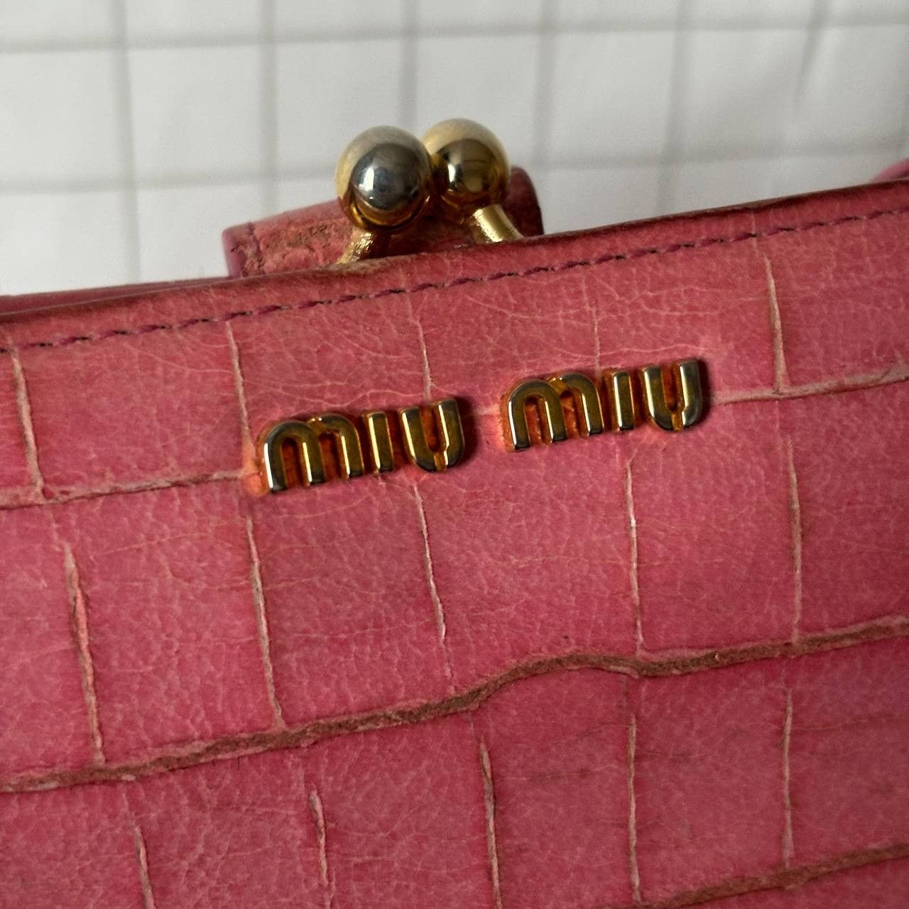 image of 2000S Miu Miu Wallet in Pink, Women's