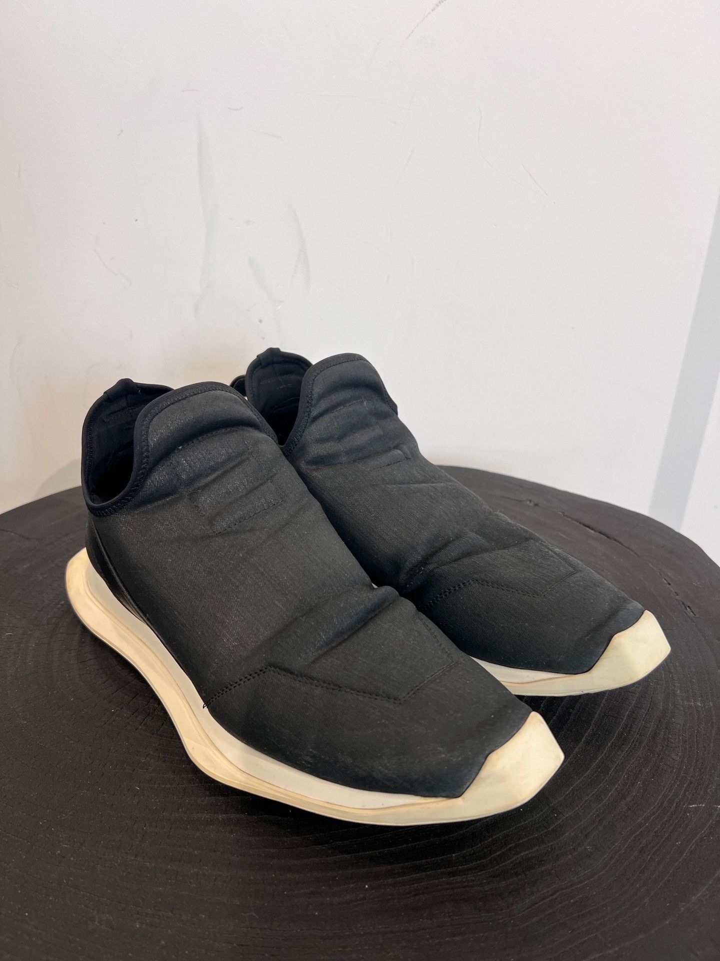 Rick Owens Drkshdw Rick Owens Drkshdw Wax-Coated Tank Sneakers Size US 9 / EU 42 - 1 Thumbnail